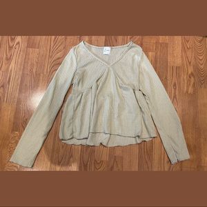 Cream colored flowy blouse